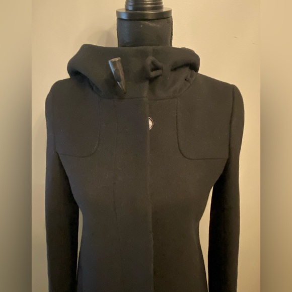 New Artizia Babaton Italian Virgin Wool & Cashmere Lined Coat Jacket Black XS - Picture 5 of 7